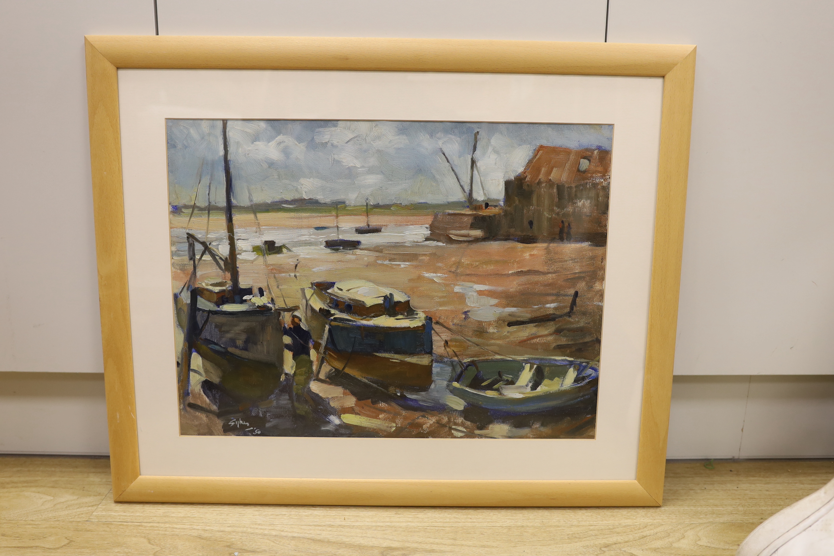 Aubrey Sykes (1910-1995), oil on board, 'Barmouth, Wales', signed and dated '50, 37 x 49cm